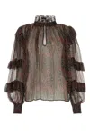 Etro Blusa In Crepe Stampato Donna In Printed