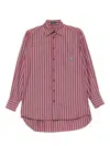 Etro Striped Chest-pocket Shirt In Red