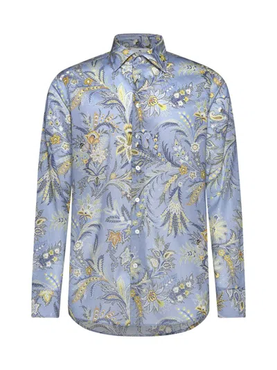 Etro Shirts In Stampa F.do Azzurro