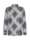 Etro Printed Shirt In Stampa F.do Blu