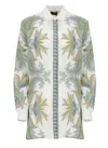 Etro Paisley Print Silk Shirt With Buttoned Cuffs In White