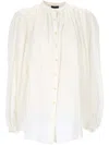 Etro Front Button-up Shirt With Band Collar In White