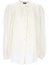Etro Front Button-up Shirt With Band Collar In White