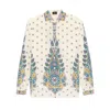 Etro Ivory Paisley Print Silk Twill Shirt