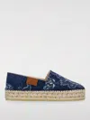 Etro Paisley Denim Jacquard Platform Espadrilles In Blue
