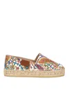 Etro Paisley Cotton Espadrilles Round Toe Sole In Multi