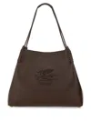 Etro Small Libra Pegaso Patch Tote Bag In Brown