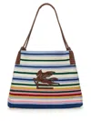 Etro 'libra' Multicolor Shoulder Bag With Maxi Logo On The Front In Multicolour