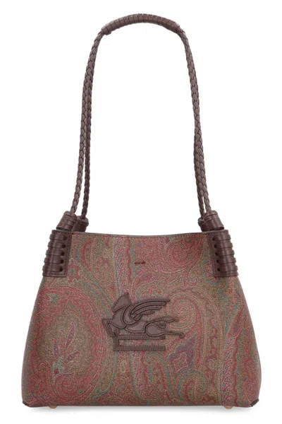 Etro Shopping Bag Libra Small In Brown
