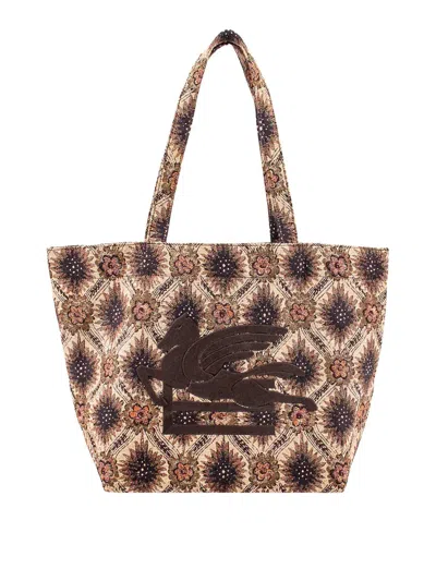Etro Shopping Bag With Pegasus In Multicolor