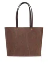 Etro Brown Shopper With All-over Jacquard Paisley Pattern
