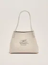Etro Mini Leather Shoulder Handbag In Gesso