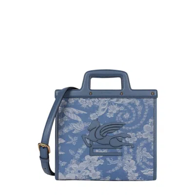 Etro Shopping Love Trotter M Butterfly Denim Jacquar