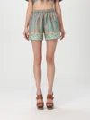 Etro Paisley Silk Shorts With Intricate Hem Detailing In Multicolor