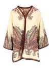 Etro Embroidered Paisley Trim Jacket In Multi