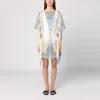 Etro Paisley-print Silk Asymmetric Poncho In Multicolor