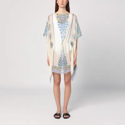 ETRO SHORT PRINTED SILK CAFTAN