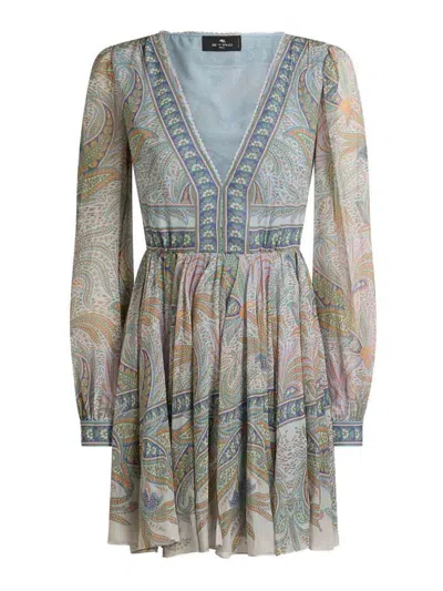 Etro Vestido Corto - Gris In Gray
