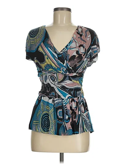 Pre-owned Etro Short Sleeve Blouse In Blue