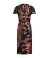 Etro Jacquard Floral Midi Dress In Black