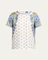 Etro All-over Print T-shirt In Print On White Base