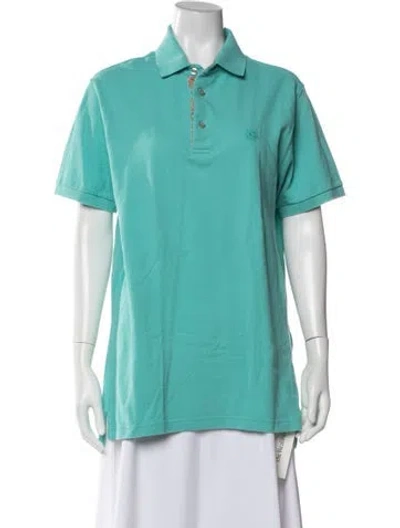 Pre-owned Etro Short Sleeve Polo In Blue