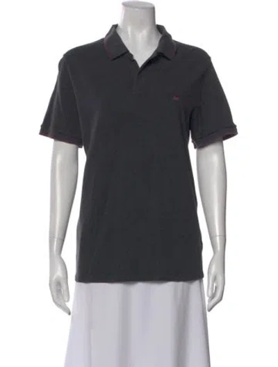 Pre-owned Etro Short Sleeve Polo In Gray