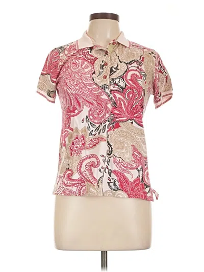 Pre-owned Etro Short Sleeve Polo Shirt In Pink