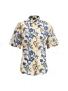 Etro Floral-print Short Sleeved Cotton Shirt