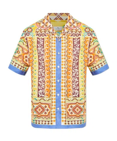 ETRO ETRO PATTERNED SHORT-SLEEVED BASKET SHIRT