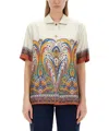 Etro Silk Shirt With Collared Neck And Print In Multi