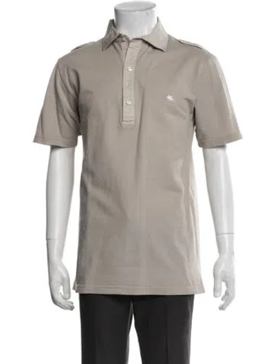 Pre-owned Etro Short Sleeve Shirt In Gray