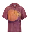 Etro Printed Short-sleeved Bowling Shirt In Red