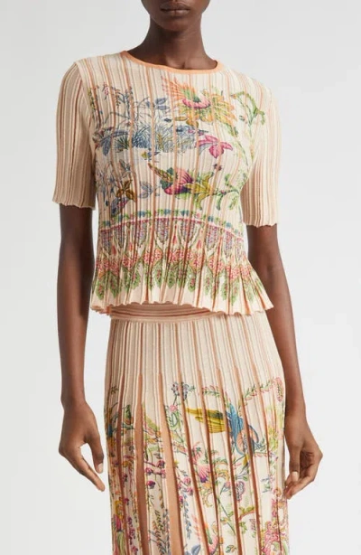 Etro Short Sleeve Sweater In Multi