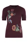 Etro Short Sleeve Sweater In Red
