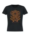 Etro T-shirt With Vintage Effect In Black
