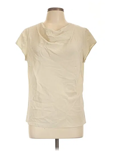 Pre-owned Etro Short Sleeve Top Ivory Cowl Neck Tops