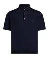 Etro Knit Polo Shirt With Embroidered Pegaso In Black