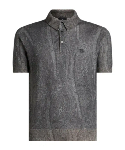 Etro Short-sleeved Polo Shirt In Black