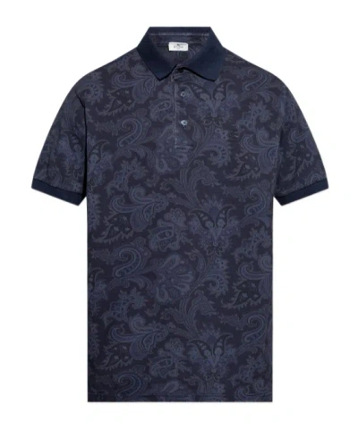 Etro Short-sleeved Polo Shirt In Black