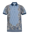 Etro Floral Print Polo T-shirt In Blue