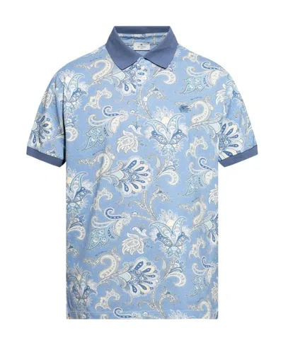 Etro Short-sleeved Polo Shirt In Blue