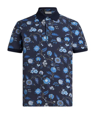 Etro Short-sleeved Polo Shirt In Blue