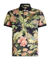 Etro Allover Floral Printed Short-sleeved Polo Shirt In Nude