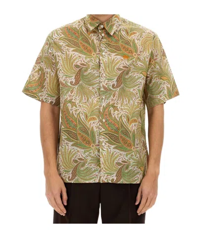 Etro Short-sleeved Shirt In Nude