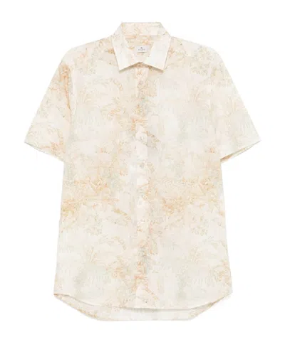 Etro Short-sleeved Shirt In White