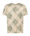 Etro Multicolored Pegaso-embroidered T-shirt In Nude
