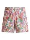 Etro Printed Shorts Elastic Waistband Side Pockets In Multi