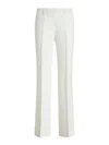 Etro Tailored White Trousers With Flared Hem
