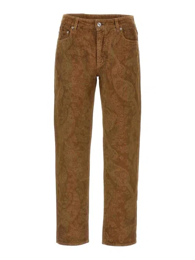 ETRO PAISLEY VELVET PANTS